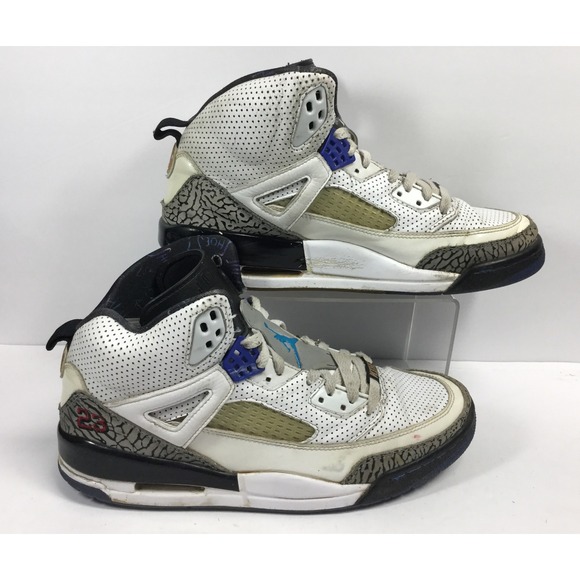 Nike Air Jordan #23 Spizike 2009 Mens White/Purple Shoes 315371-102 Size 10.5 main image 8